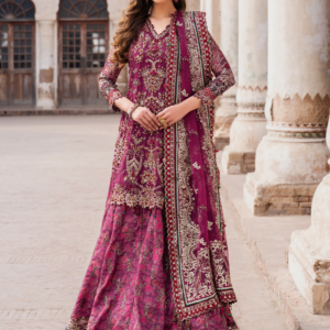 iznik | exclusive gharara | elegantly premium hand embellishment embroidered chiffon gharara