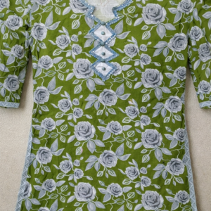 khaddar 3 pc stich dress green